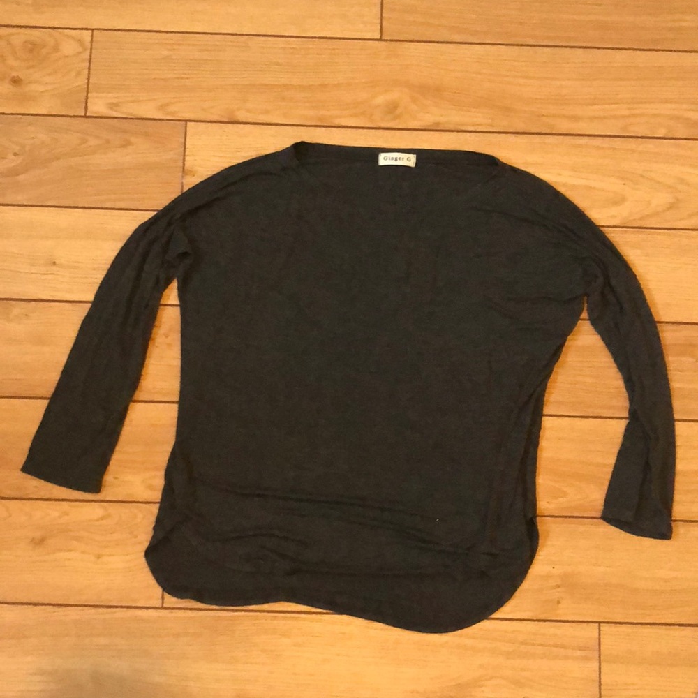 dark grey blouse